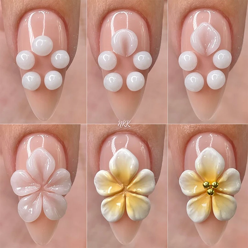 NICOLE DIARY Weißer, antihaftbeschichteter Handverlängerungs-Gel-Nagellack für 3D-Formung, Schnitzerei, Blume, DIY, Nagelkunst-Verlängerung, Acryl