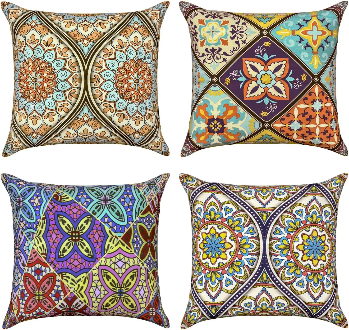 

Bohemian Pillowcase Farm Decoration Pillow Cover Retro Modern Cushion Cover Home Sofa Bedroom Car 45x45 pillow case