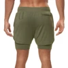 Extra 5XL Plus Size Mens 2 IN 1 Workout Fitness Shorts Double Deck Breathable Jogger Gym Bodybuilding Quick Dry Running Shorts 5