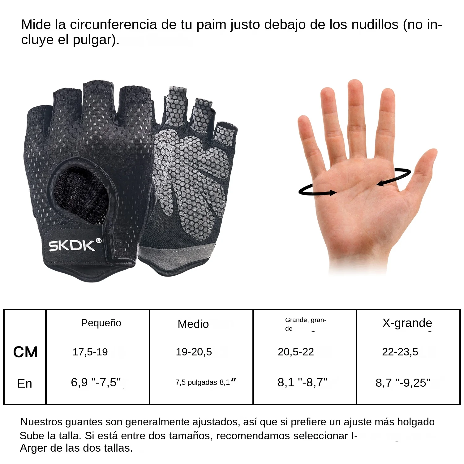 Guantes De Agarre Para Gimnasio | Piel De Vacuno Antideslizante | Para Levantamiento De Pesas Y Dominadas