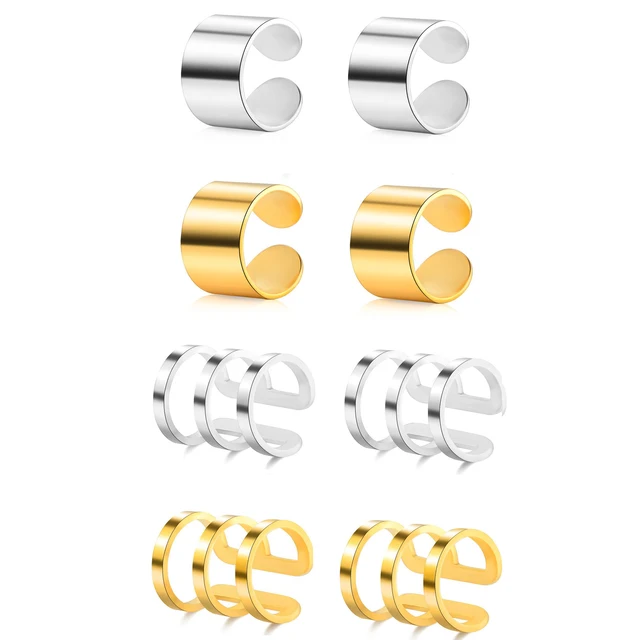 Finti Orecchini Helix Zysta - 4 Paia Non Trafitti, Acciaio Inox - Foto 8