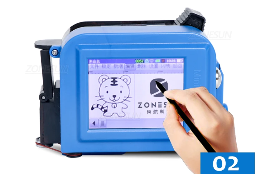 ZONESUN ZS-DC1 portátil portátil máquina de impressão a jato de tinta 