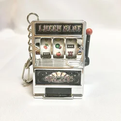 Elegant Keychain Toy: Stylish Slot Machine Fruit Design - Personalized Creative Car Pendant & Gift Accessory - D buckle (Silver)