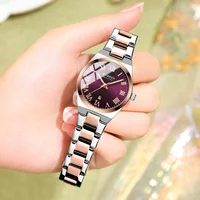 CURREN Fashionable Quartz Watches for Women Roman Numerals Simple Elegant Stainless Steel Braclete Ladies Wristwatch