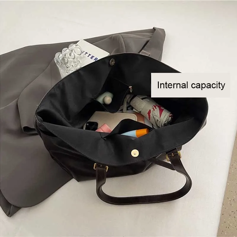 Women's Vintage Large Capacity PU Leather Tote Bag Metal Buckle Strap Accents Top - Handle Shoulder Carry Bags For Winter 2026