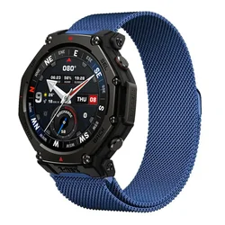 Elegant Magnetic Milanese Metal Strap - 20/22mm Bracelet Band Accessory - Amazfit GTR 4 - 3 (Blue)