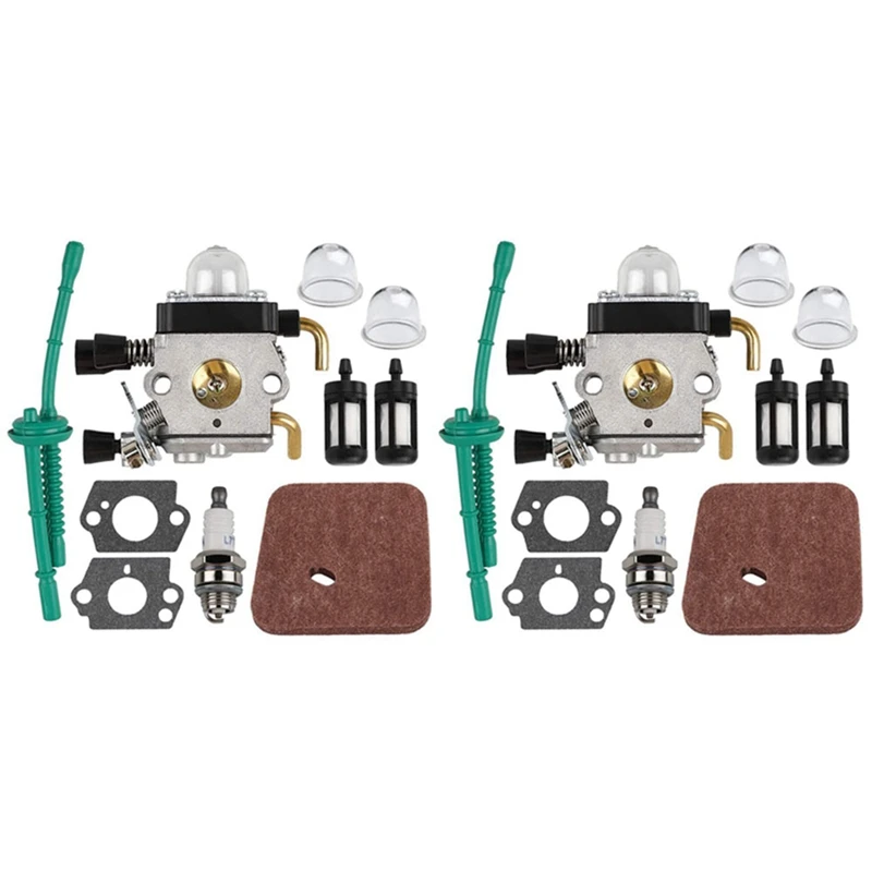 2X Carburetor For Stihl Fs55 Fs55R Fs38 Fs45 Fs46 Km55 Hl45 Fs45L Fs45C Fs46C Fs55C Fs55Rc String Trimmer Weed Eater-Boom