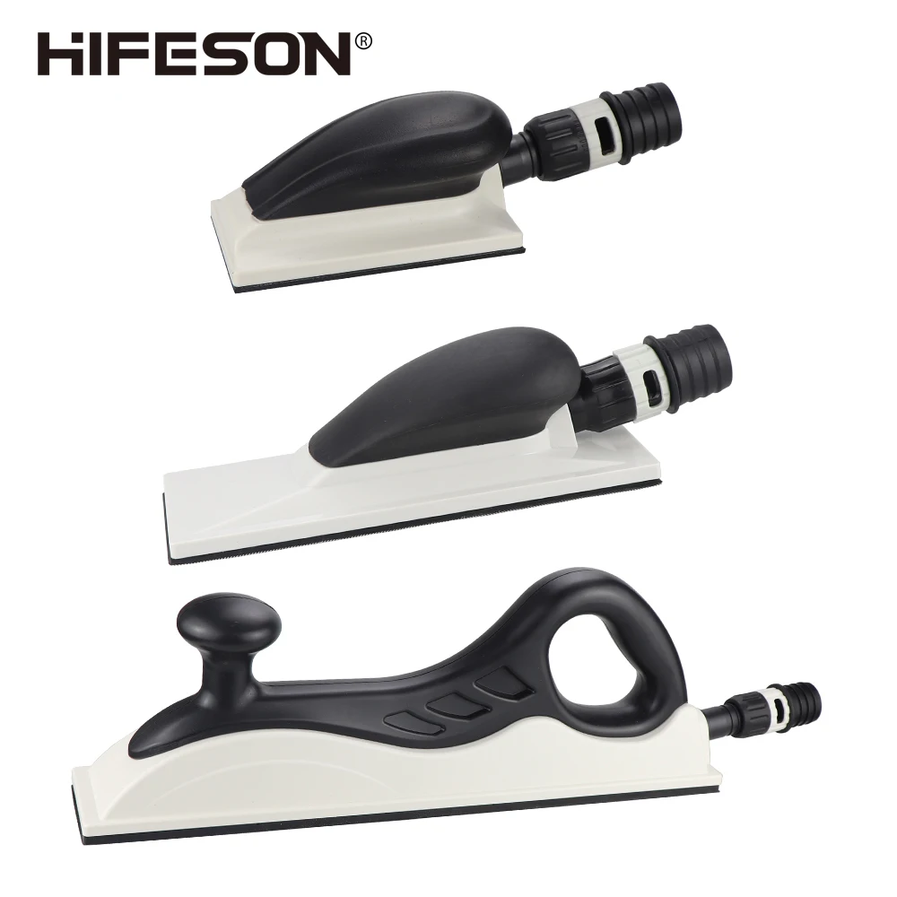 HIFESON Manual Sanding Block Dust Extraction Hand Sandpaper Holder Dust Free Sanding Pad For