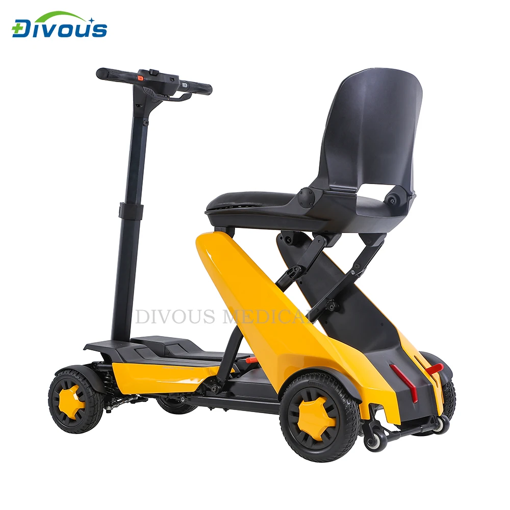 New Product Lightweight Remote Control Folding Aluminum Alloy Four-Wheel Electric Mobility Scooter For Elderly With Disabilitie 4