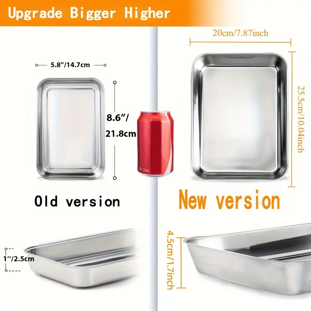 Stainless Steel Leakproof & Stackable Food Containers with Clear Lids - Set of 3