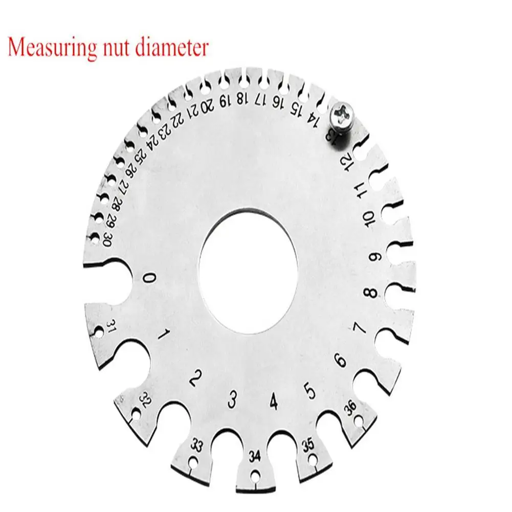 

Round Wire Gauge 0-36 Awg 0.3125"-0.007" Swg Stainless Steel Thickness Ruler Gauge Diameter Measuring Tool