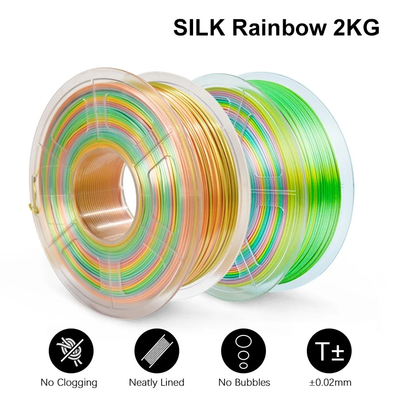 Sunlu Pla Silk Filament 3d Printing Filament 2 Rolls 2kg Tolerance 0 sunlu-pla-silk-filament-3d-printing-filament-2-rolls-2kg-tolerance-0