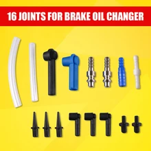 

16Pcs Brake Oil Exchange Tool Replacement Machine Parts Adapters Brake Fluid Joint Rubber Head Extraction Tool Oil Pumping Pipe