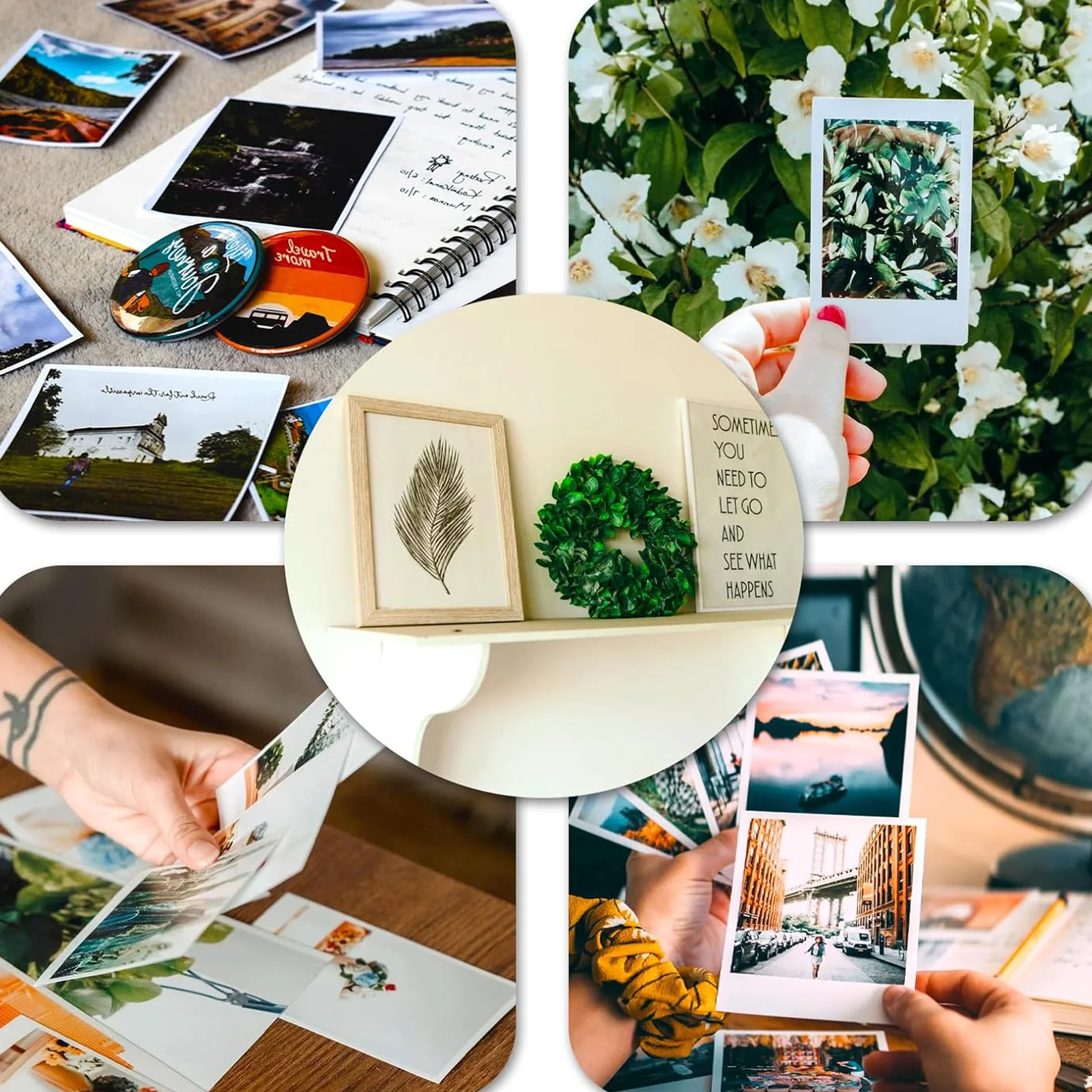 HUSPER 100매 3R 광택 인화지 3.5x5인치 180/200/230Gsm 잉크젯 호환 회색 뒷면 홈 오피스용