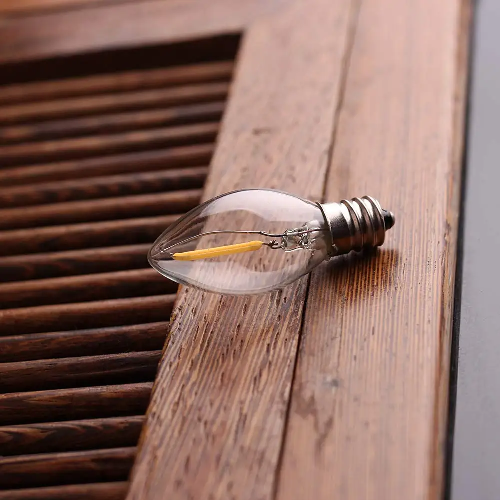 Warm White Dimmable LED Night Light Bulb, 0.5W, Candle Shape