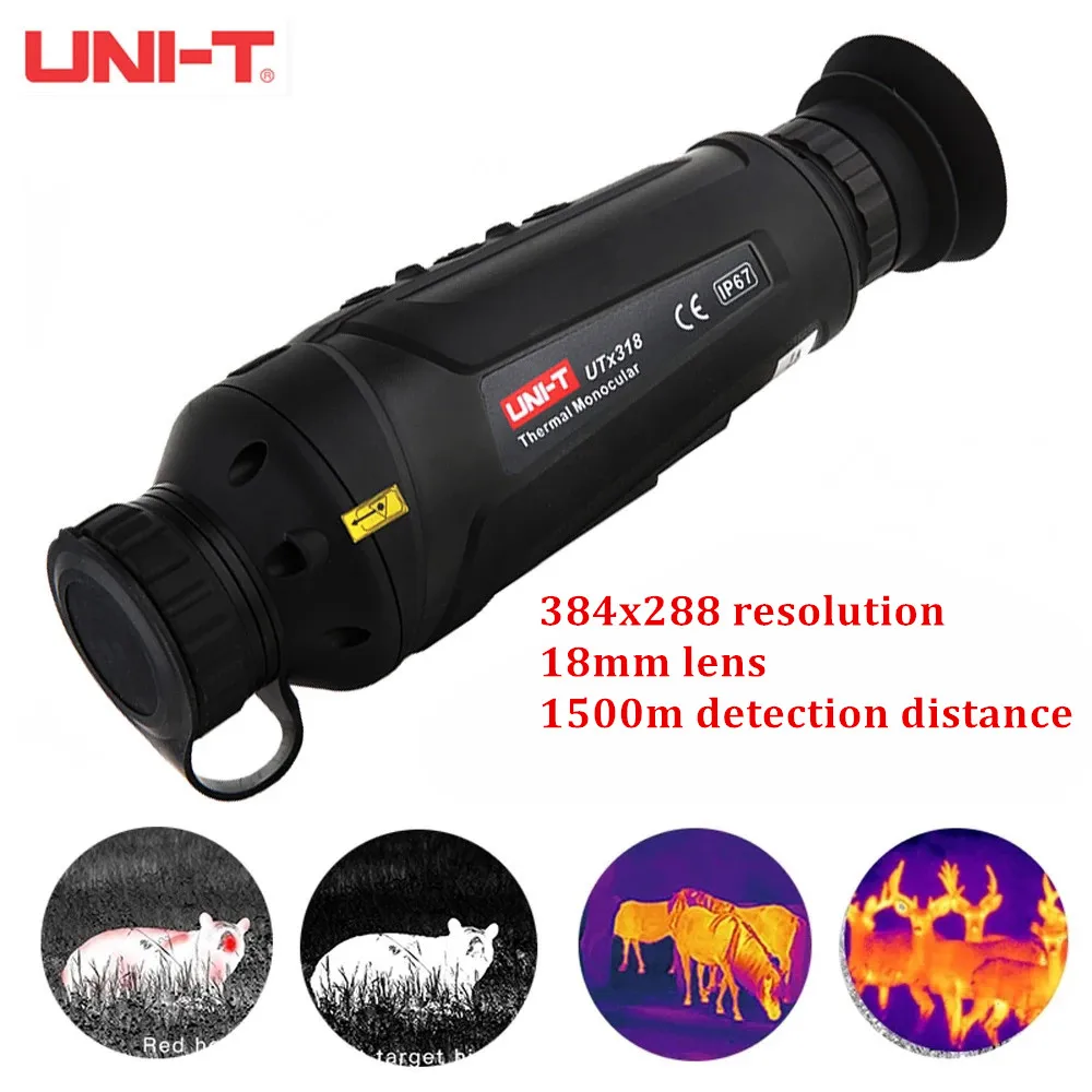 

Uni-t Thermal Imaging UTx318 Sight Scope 384×288 Pixels Monocular 50Hz Night Vision for Professional Hunting Infrared Telescope