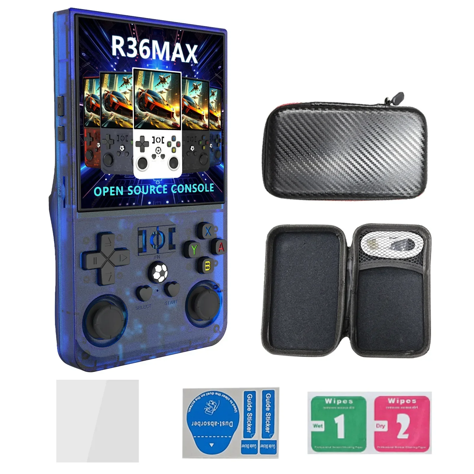 HOT R36MAX Open Source Game Console 21000+ 4.0inch R36S 18000+ No Download Required Pocket Video Player Kid Gift Linux System