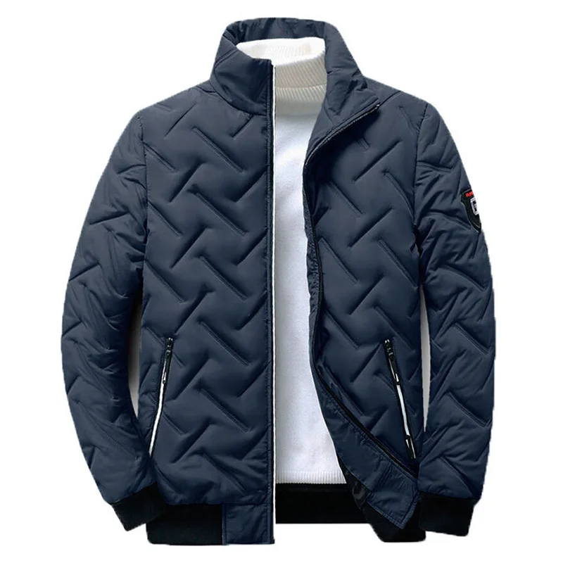Parka Coat Men's Jacket Coats Autumn Winter Casual Solid Lightweight Parkas Long Sleeve Zipper Padded Men Parka Comfort Warm Men's Jackets