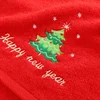 New Xmas Face Towel Christmas Decor Red Santa Claus New Year Gift Home Bathroom Washing Hand Face Towel Cloth Man Woman 6