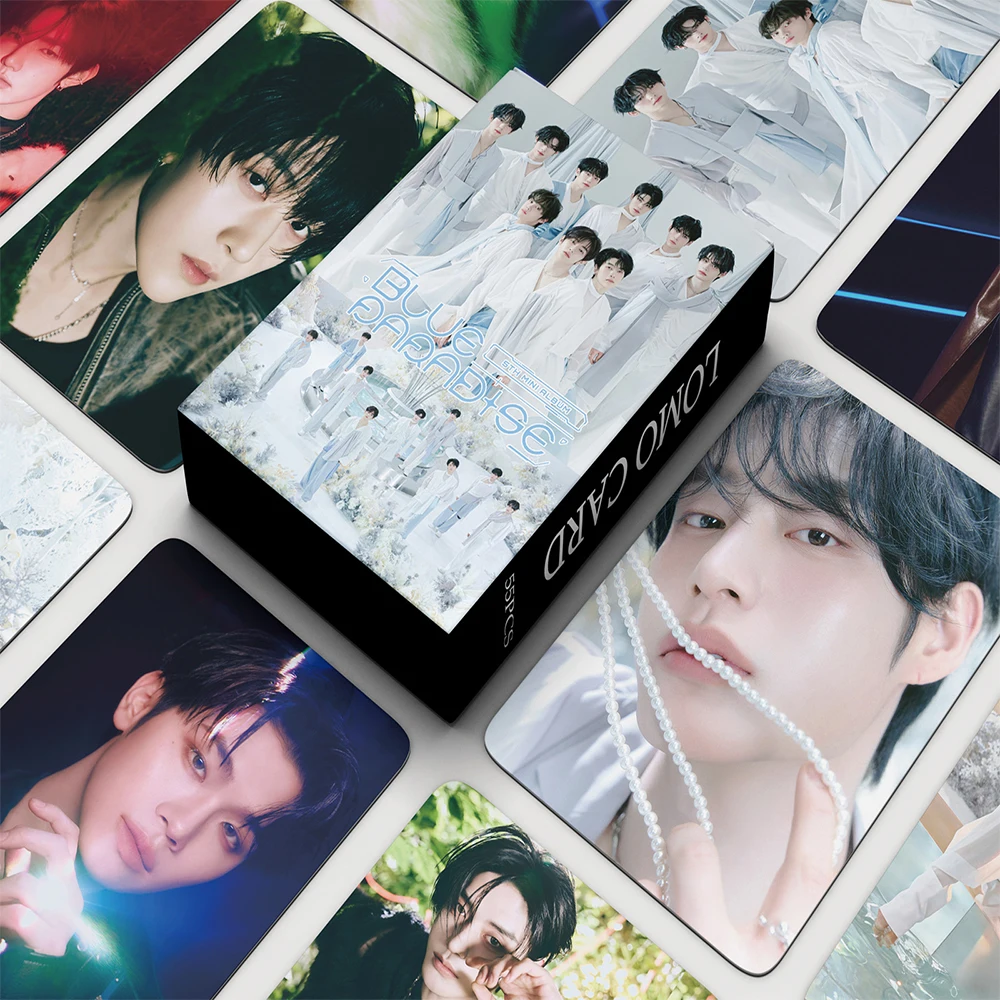 Kpop ZB1 1st Album YOUTH IN THE SHADE Lomo Cards Double Side Print Photo Cards 55pcs/set