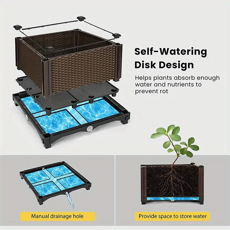 4pcs Elevated Raised Garden Bed Patio 5