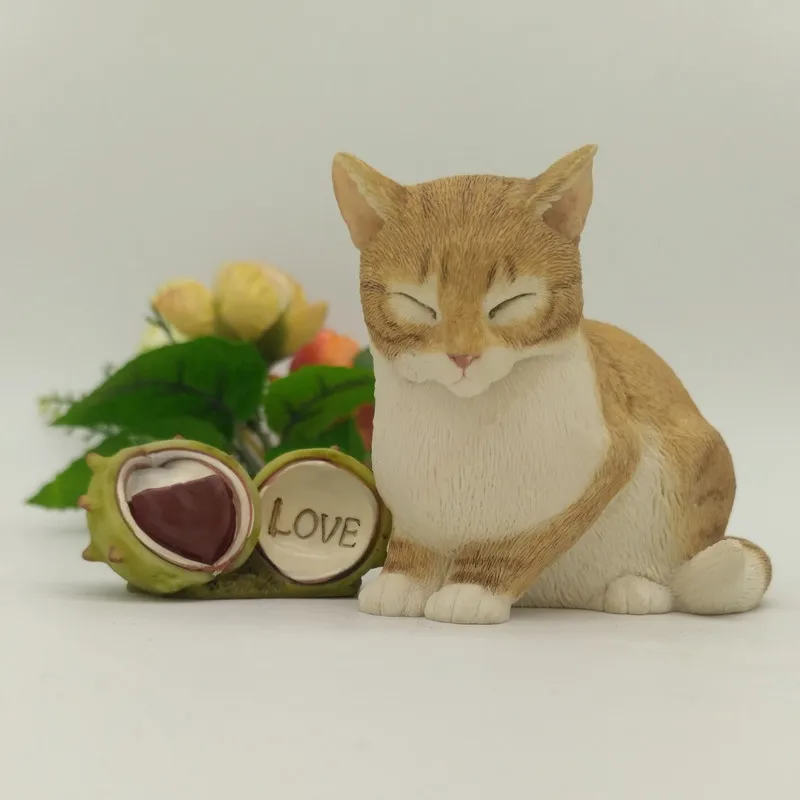 

Simulated kitten home decoration ornaments creative gifts cute gifts animal cat crafts ornaments