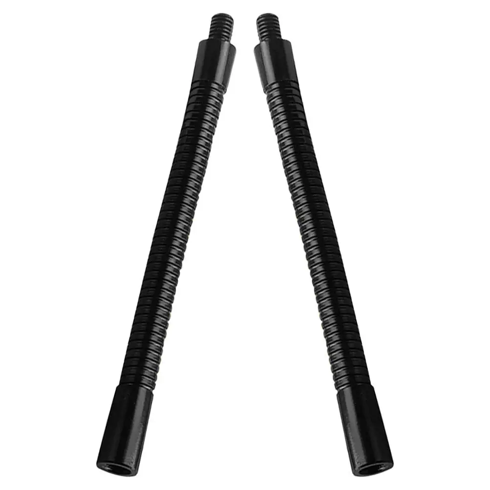 2Pcs 블랙 메탈 구즈넥 마이크 스탠드 연장 호스 18Cm 무대 사용을 위한 정밀 조절 가능한 유연한 마이크 암