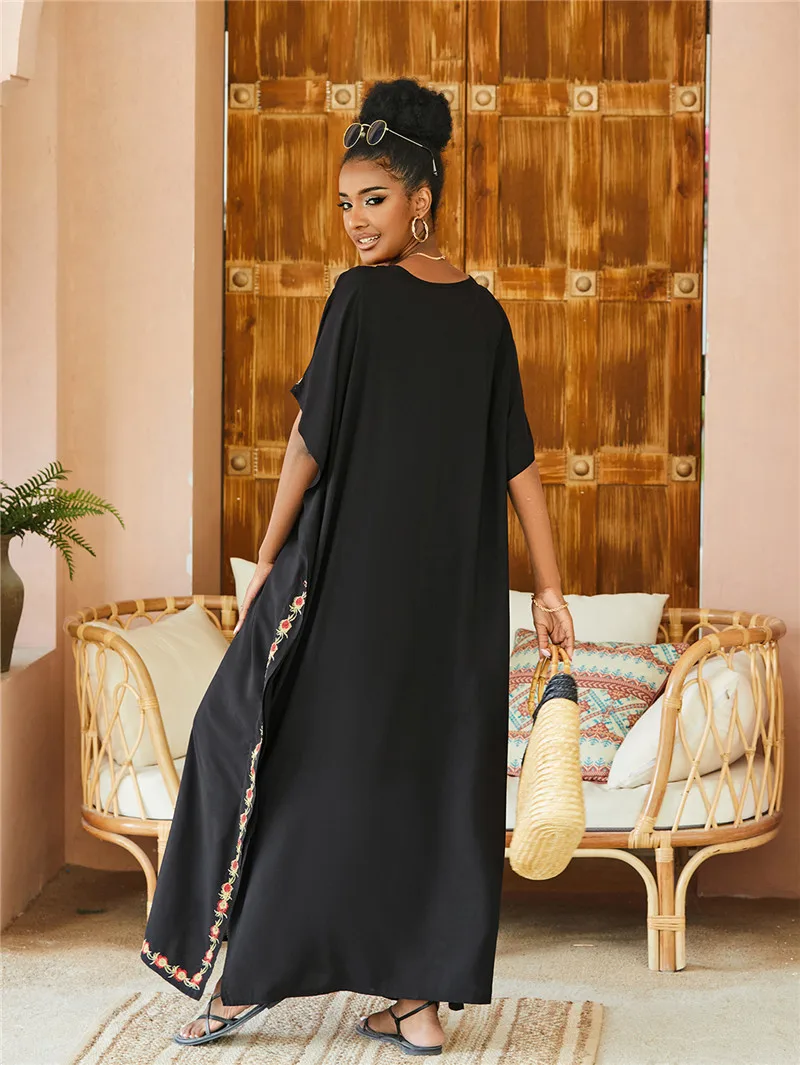 ★Ameri ELFIN EMBROIDERY CAFTAN DRESS AMERI ELFIN EMBROIDERY CAFTAN DRESS グリーン AMERI ELFIN