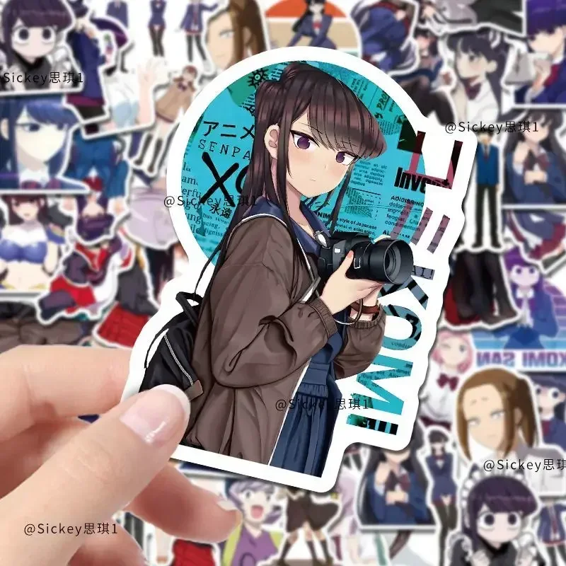 Komi San Wa Komyushou Desu Anime Sticker Kawaii Water Proof Techou Tickers Stationery Kawaii Laptop Phone Case Cute Decorative