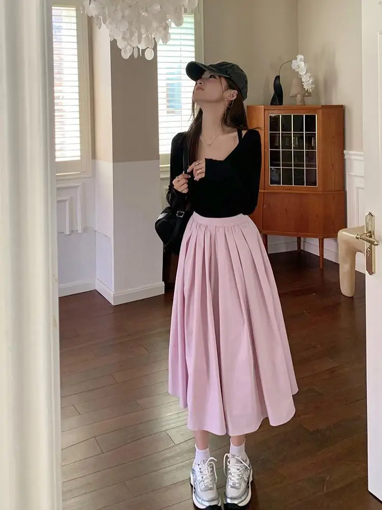 Spring And Autumn New Fashion Women's Sweet Elegant High Waist