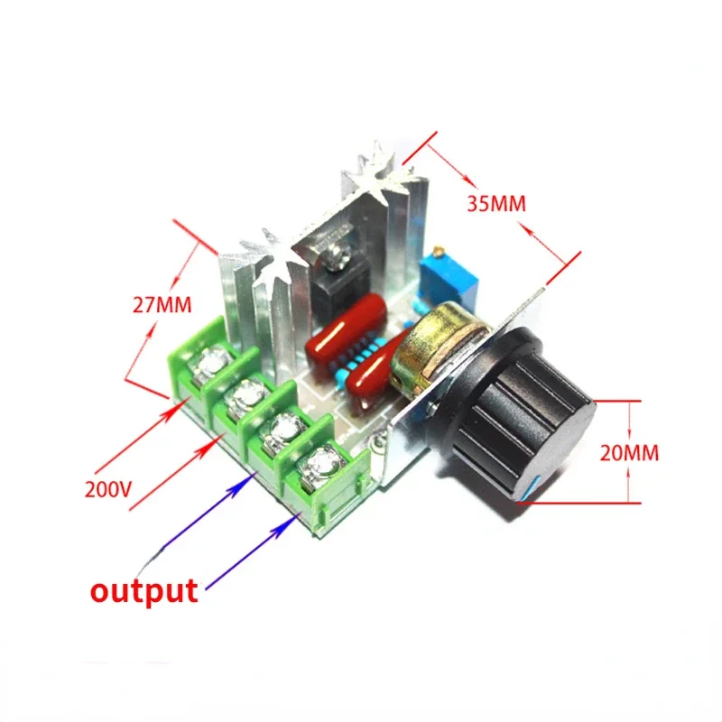 LED Module Dimmer Switch 220V Voltage Regulator 2000W Speed Controller SCR Rectifier Thermostat for LED Lamp Strip Light