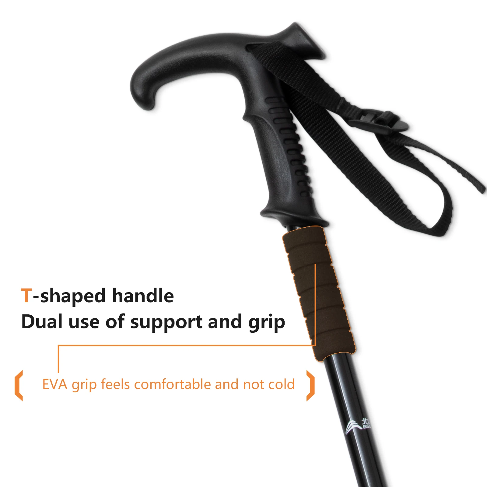 BSWolf 2pcs/lot Outdoor Anti Shock Nordic Walking Sticks Ultra-light Telescopic Trekking Hiking Poles 4