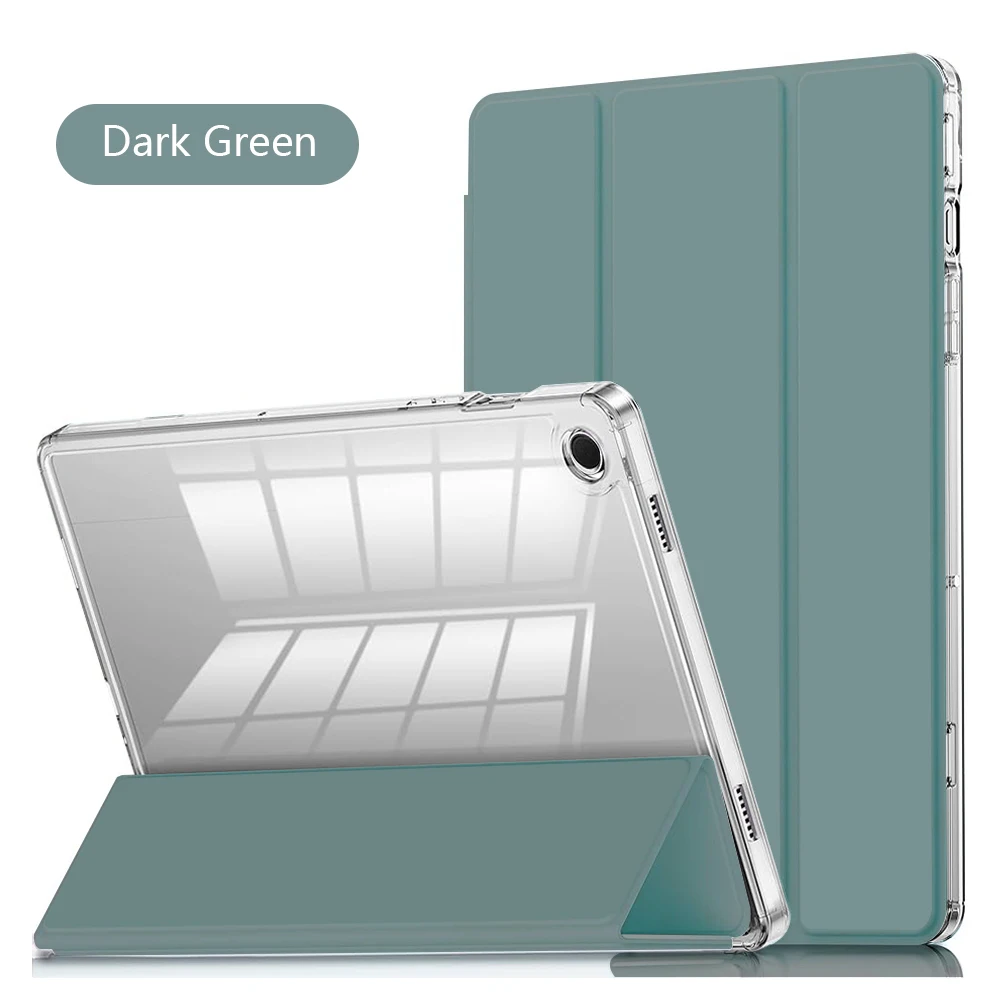Crystal Clear Tablet Case with Pencil Holder - Hybrid Transparent Protective Cover