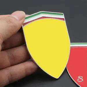 1pcs/2pcs aluminum Ferrari Donkey Sticker for Ferrari 3D Decoration Car  Sticker Auto Decals Creative Funny Car Styling - AliExpress