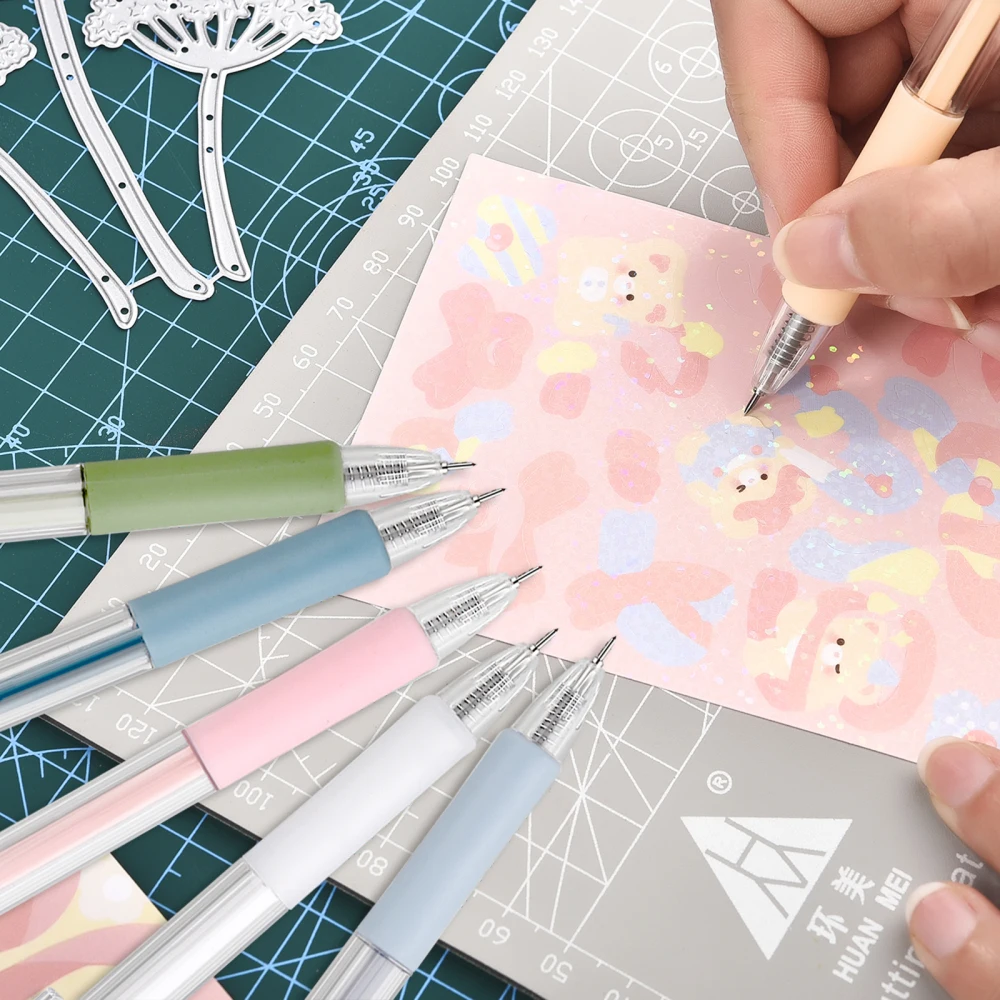 Description Picture 2 of item8Pcs Set Art Utility Knife Pen Refill Stickers Scrapbooking Cutting Tool Express Box Utility School Supplies DIY Paper-cut Tools