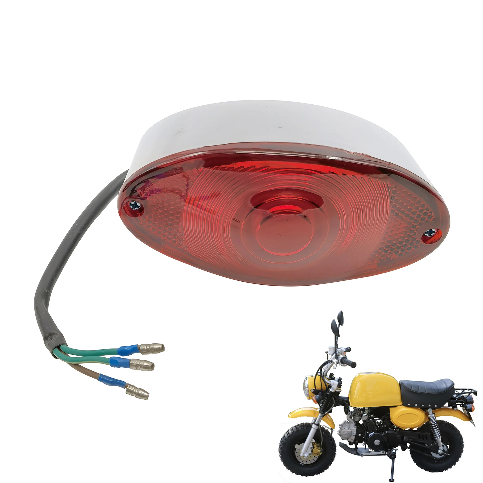6V Taillight Brake Light Assembly For Gemini SST 50/80 Minibike - Taiwan Made