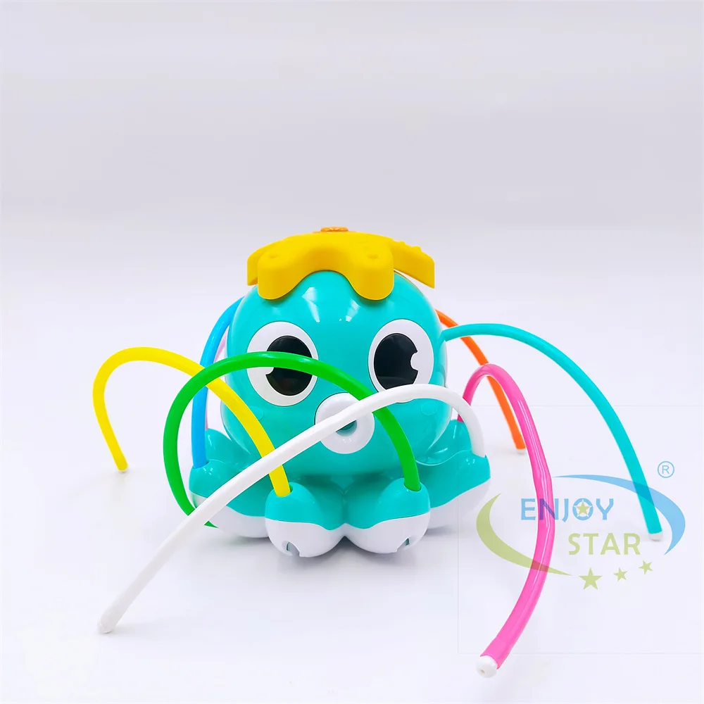 Outdoor Octopus Water Sprinkler Toys Backyard Garden Water Toys Lawn Summer Yard Cartoon Splash Sprinkler Baby Bath Toy for Kids 6