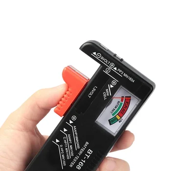1 verricatore tester batteria, modello BT-168, adatto per batterie a bottone AA AAA CD 9V 1,5V (non richiesto il funzionamento della batteria)
