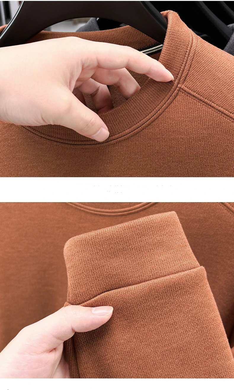 Marke brief geprägte männer pullover high-end-luxus verdicken herbst winter wärme weichen komfort mode rundhals lässig pullover – Detail 23