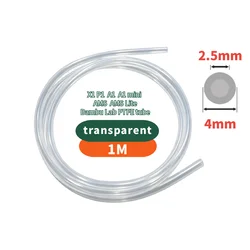 Premium PTFE Bowden Extruder Tube for 3D Printers - 1.75mm Filament (Transparent 1M 2.5x4)