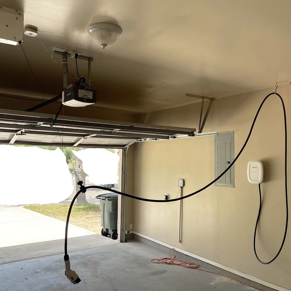 EV Charger Cable Hose Retractor Spring Balancer Ratcheting Stop