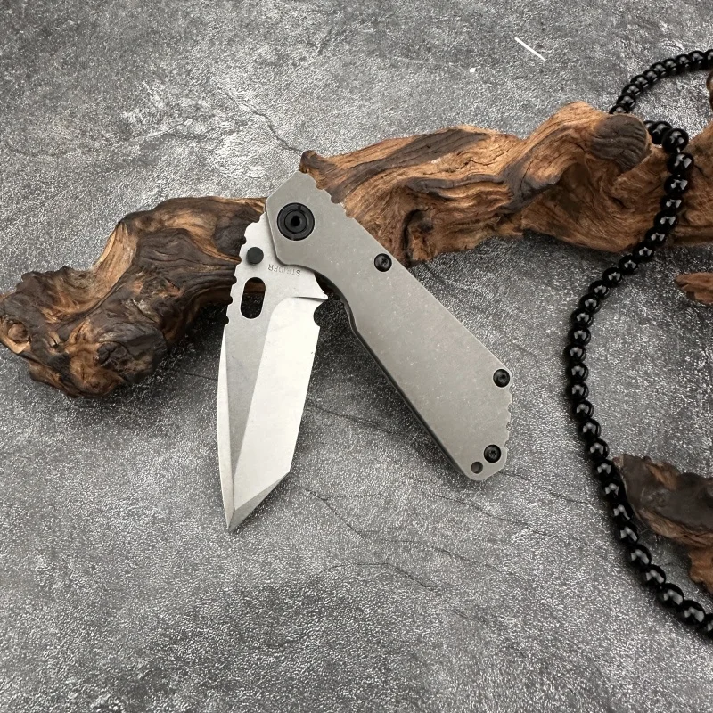 Strider folding knife D2 steel blade high-end TC4 titanium handle Outdoor Camping Hiking survival EDC Tool Men's gift 3