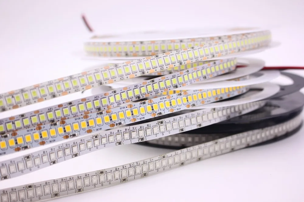 LED 스트립 라이트 테이프 2835 3528 SMD 240LEDs/M DC12V 방수 IP67 IP65, 유연한 따뜻한 화이트/화이트/블루/레드/그린/RGB 승마