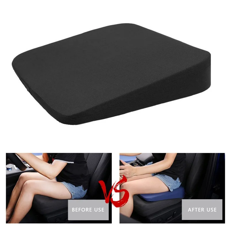 CarMemoryFoamHeighteningSeatCushionforShortDriversHipTailboneLowerBackPainRelief