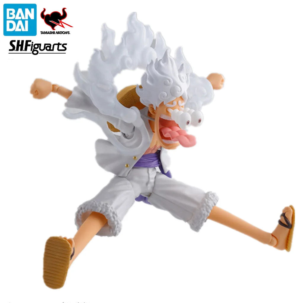 

Original BANDAI S.H.Figuarts One Piece Gear Fifth Sun God Nika Luffy Anime Action Figure Toys 145mm PVC Model Xmas Birthday Gift