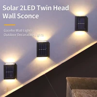 1-6 pièces solaire haut et bas spots extérieur rue applique murale lampe solaire alimenté lumière du soleil étanche lampe solaire décor de jardin 2