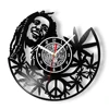Weed Leaf Retro Music Album Wall Clock for Bedroom Man Cave Decor Weed Marijuana Leaf Carved Music Album Vinyl Record Wall Clock 1