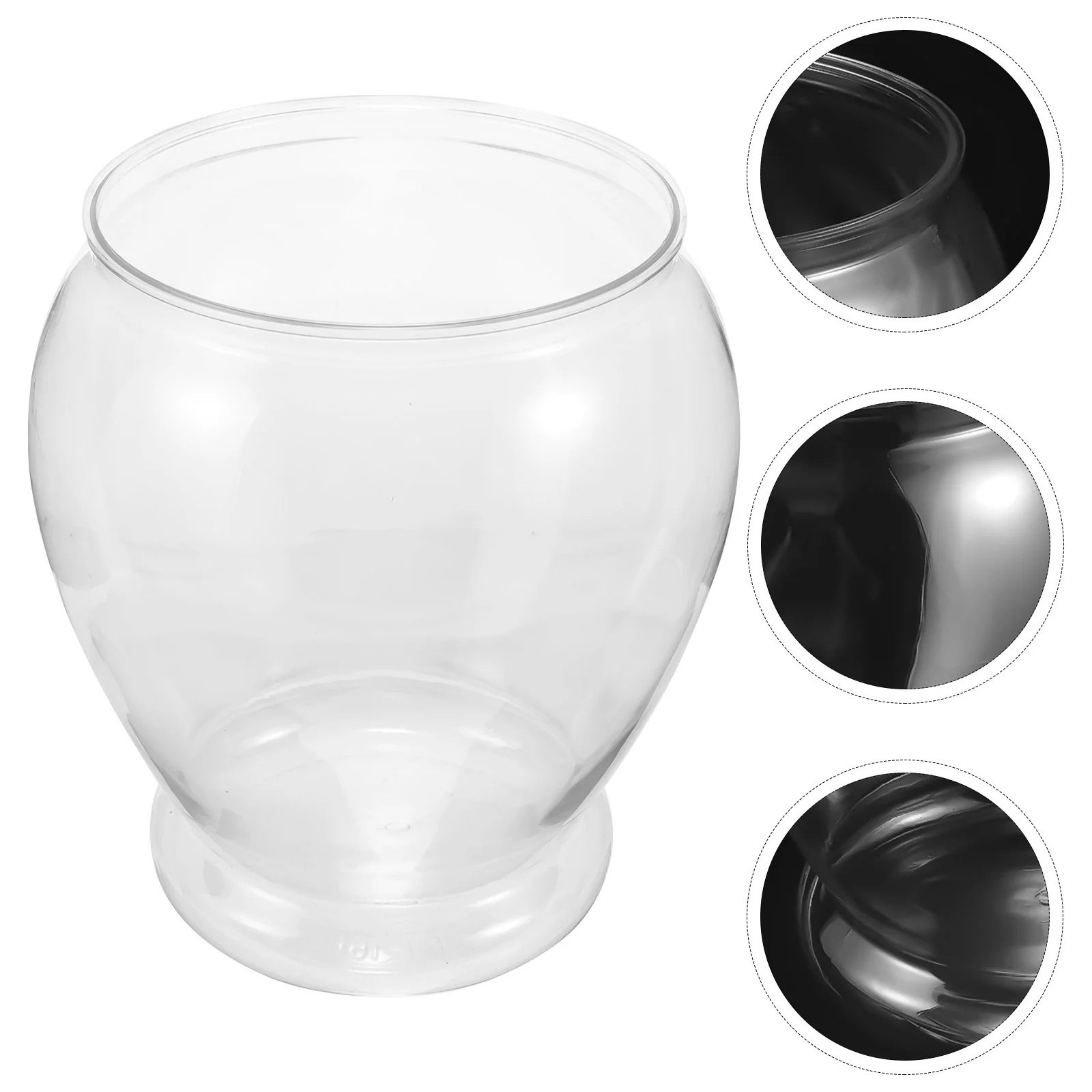 

Transparent Fish Tank Clear Betta Desktop Aquarium Multi-function Tabletop Plastic Small Supplies Plant Decor