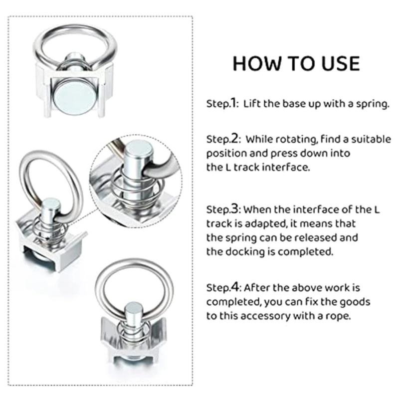 

Single Fitting L-Track Stainless Steel Round Ring Aluminum Keeper GTWS