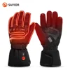 Savior Heat Winter Motorcycle Heated Gloves 7.4V Safe Outdoors Sports Electric Heating Waterproof Windproof KNUCKLE EN13594 1